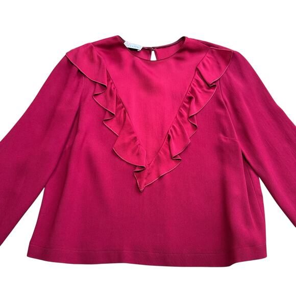 Red Valentino Ruffle Blouse Small - Picture 6 of 16